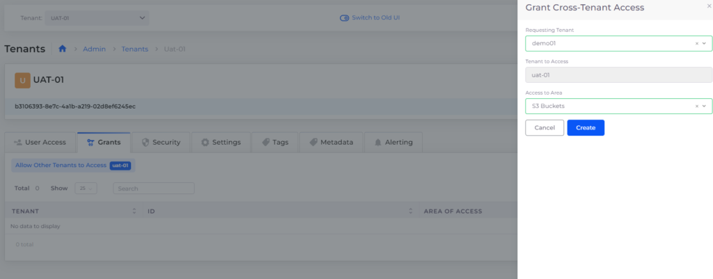 Grant access to resources across Tenants in the DuploCloud Portal