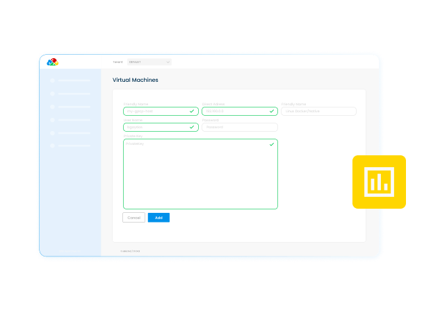 The DuploCloud Virtual Machines services page from within the DevOps platform.